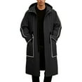 thumbnail image 6 of Daznico Jackets for Men,Men's Mid Length Trench Coat with Hood Casual Outerwear,Mens Winter Coats,Size:L, 6 of 9
