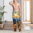 thumbnail image 2 of Naloa Sunset Sky Sunflower Pajama Pants Men, PJ Bottoms, Sleep & Lounge Pants-X-Large, 2 of 6