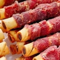 thumbnail image 3 of Cowhide Wrapped in Chicken Beef Filling Dog Treats for Medium, & Large Dog - Made with Chicken and Cowhide - High Protein and Long Lasting Training Treats for Dogs, 10.6oz, 3 of 9