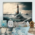 thumbnail image 2 of Designart Fantasy Lighthouse In The Arctic Ocean IV Canvas Wall Art, 2 of 5