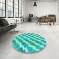 thumbnail image 4 of Ahgly Company Machine Washable Indoor Rectangle Transitional Turquoise Green Area Rugs, 6' x 9', 4 of 7