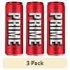 (3 pack) Prime Sugar Free Energy Drink, Tropical Punch, 12 fl oz, Can, 200mg Caffeine
