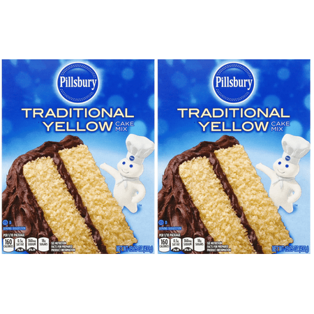 Pillsbury Traditional Yellow Cake Mix, 15.25 oz, 2 Pack