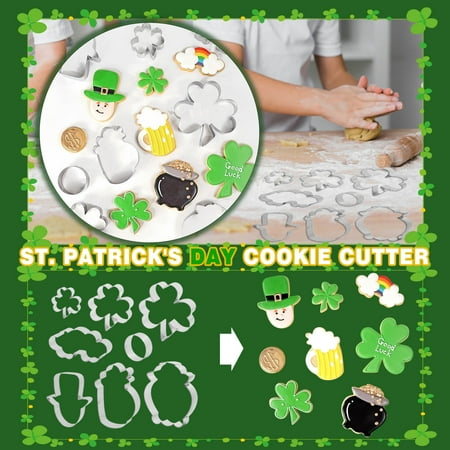 

TWIFER St. Patricks Day Decor Cake Mould Steel Tool Day Molds St. Baking Cake Patrick s Molds Cookie Stainless Cake Mould