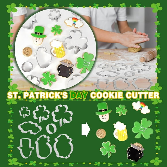 LLQkigsxse Foil Pans 9x13 with Lids St. Patrick's Day Stainless Steel Cookie Cake Baking Tool