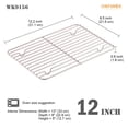 thumbnail image 3 of CHEFMADE Baking and Cooling Rack, 12.2-inch Non-Stick Rectangle Wire Rack for Oven Baking (Champagne Gold), 3 of 8