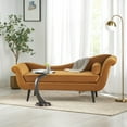 thumbnail image 2 of Noble House Xane Indoor Fabric Chaise Lounge With Bolster Pillow, Turmeric, 2 of 9