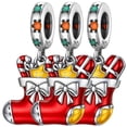thumbnail image 1 of Charm bota navidad plata pulida XmasBoot01 3Pzas Plata S925 Chapa Colgante Fijo Bota Navideña Plata/Multicolor Caja Blan, 1 of 3