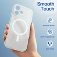 thumbnail image 6 of JETech Matte Case for iPhone 17 6.3-Inch Compatible with MagSafe, Camera Lens Full Protection, Shockproof Translucent Frosted TPU Soft Phone Cover (Frosted Clear), 6 of 6