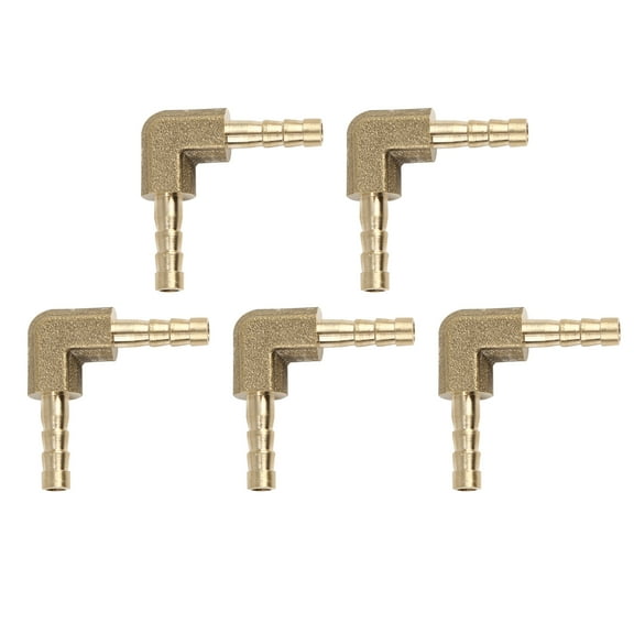 4mm Brass Barb Elbow 90 Degree Male Thread Connector Adaptor for Air Water Gas Oil Pipe 5pcs