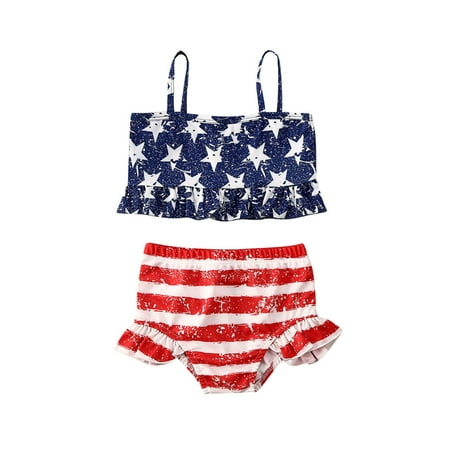 

Baby Girl 2 Pcs Swimwear Sleeveless Vest Shorts Set