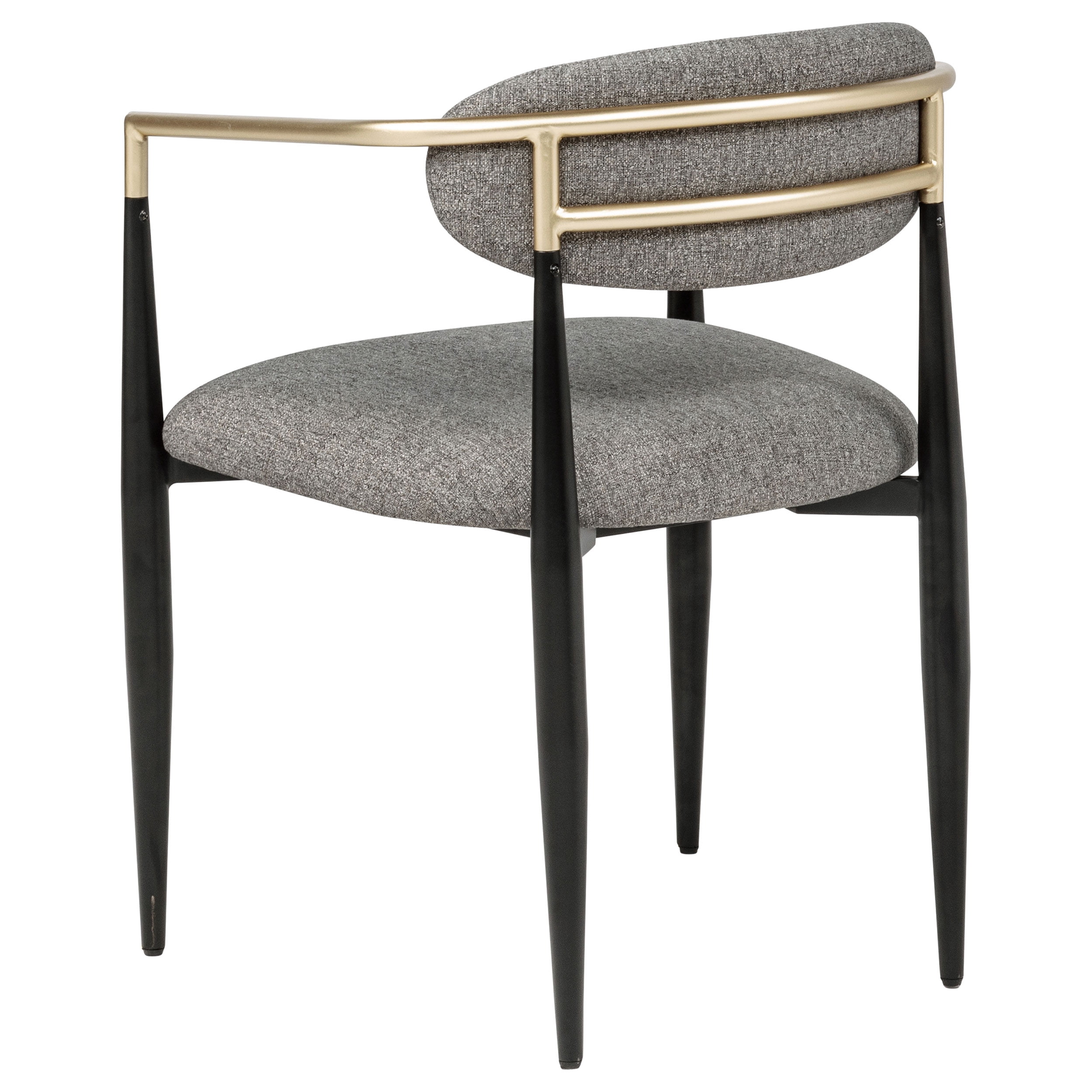 Alexis Fabric Upholstered Dining Arm Chair Grey (Set of 2)