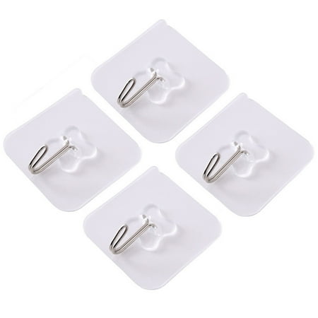 

Gongxipen 10 Pcs Wall Hooks Transparent Reusable Seamless Hooks Waterproof Self Adhesive Hooks for Home Bathroom Kitchen