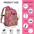 thumbnail image 2 of Mandala Cosmic Spiritual Spirituality School Backpack Adjustable Padded Straps Chest Strap Large Capacity Water-Resistant Backpack, 2 of 5