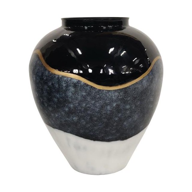 Sagebrook Home 15197 Vase en Pot en Métal de 20 Po&44; Bleu