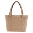 thumbnail image 1 of Love Quilted Women Shoulder Bag Nylon Casual Cotton Padded Bag para El (caqui), 1 of 9
