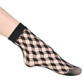 thumbnail image 5 of 1 Pair Womens Lace Ankle Socks with Fishnet Design Sheer Short Socks for Fashion, 5 of 5