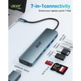 thumbnail image 2 of USB C Hub Acer 7-in-1 w/ HDMI 4K, 2 USB 3.1, PD 100W, SD Card, 2 of 8