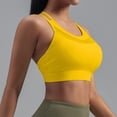 thumbnail image 5 of vdgthytj Yoga Tank Tops for Women with Built in Bra Sleeveless Crew Neck Cross Back Slim Fitted Quick Dry Gym Workout Crop Tops, 5 of 6