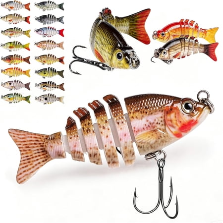 2026 Lifelike Fishing Lures for Freshwater and Saltwater Multi Jointed Swimbait Bass Lures Slow Sinking Hard Baits Kit for Trout Walleye Pike Perch Professional Fishing Tackle Accessories