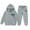 /A62Grey372, variant on MEZZALL Children Kids Long Sleeved Letter Print Hooded Tops Outfits Tracksuits Sweatsuit Sweatshirt Sweatpants Tops Hoodie Trousers Pant Sets Clothes Sets Comfort Clothing