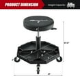 thumbnail image 3 of Costway Tabouret Roulant Robuste à Hauteur Réglable avec Plateau à Outils et Rangement Capacité de 330 Lb Noir, 3 of 10