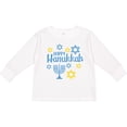 thumbnail image 3 of Inktastic Happy Hannukkah with Star and Menorah Boys or Girls Long Sleeve Toddler T-Shirt, 3 of 5