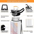 thumbnail image 4 of Pink Marble Sports Water Bottle Portable Travel Mug 32oz BPA Free Leak Proof Straw Transparent Tritan for Gym Yoga Cycling Camping, 4 of 7