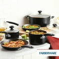 thumbnail image 6 of Farberware Easy Clean 12 Pcs Nonstick Cookware Set with Cooking Tools, Dishwasher Safe, Black, 6 of 9