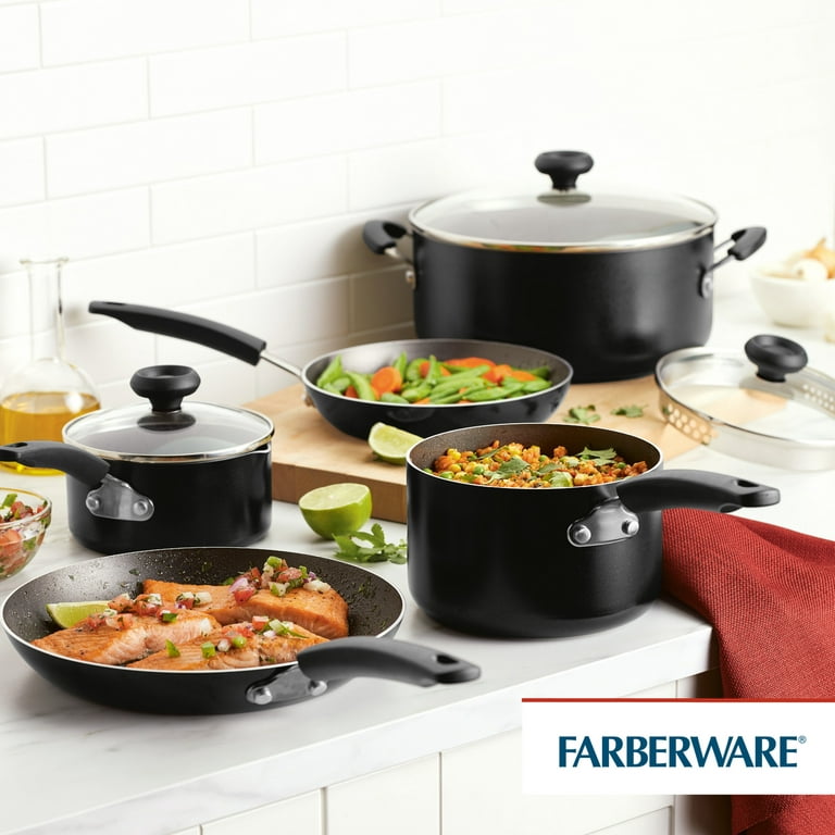 Farberware 12-Inch High Performance Nonstick Covered Deep Frying Pan, Fry  Pan, Skillet, Black