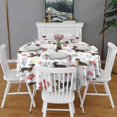 thumbnail image 2 of Dachshunds with Flowers Round Tablecloth 60"x60",Wrinkle Wipeable Table Cloth for Kitchen Dining Room Picnic Patio Party, 2 of 6