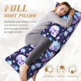 thumbnail image 3 of Yiaed Body Pillow Cover, Ultra Soft Microfiber Pillowcases, Breathable Long Pillow Case, Envelope Closure-Skull crystal flower (20x54 inch)（Pillow core not included）, 3 of 5