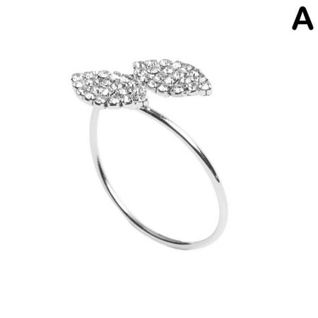 

Leaves Shape Napkin Ring Holder Wedding Dinner Napkin Hotel Decor Button W6F8