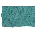 thumbnail image 4 of Home Weavers Inc Bell Flower Bathroom Rug, Cotton Soft, Water Absorbent Bath Rug, Non Slip Shower Rug Machine Washable 2 Piece Set(M+L) Turquoise, 4 of 5