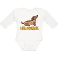 thumbnail image 3 of Inktastic Halloweenie Cute Dachshund in Hot Dog Costume Boys or Girls Long Sleeve Baby Bodysuit, 3 of 5