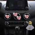 thumbnail image 5 of Bling Heart Air Vent Clips, Crystal Heart Car Air Fresheners Vent Clips Car Diffuser Vent Clip Rhinestone Car Decoration Car Interior Decor Cute Car Accessories for Women (4 Pink), 5 of 5