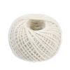 50 m/rollo de cuerda de cáñamo natural hilo de yute cuerdas de arpillera hilo (blanco) rollo frontal circular de hilo blanco de fibra trenzada, aprox. 50 m (164 ft), torsión uniforme y textura visible, ideal para manualidades, decoración y envoltura de regalos.