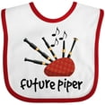 thumbnail image 3 of Inktastic Bagpiper Kids Future Piper Boys or Girls Baby Bib, 3 of 4