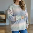 thumbnail image 7 of Women Long Sleeve Casual Gradient Slip Knit Sweater Basic Outfits Winter Clothing Fashion Fall Clothes, 7 of 7