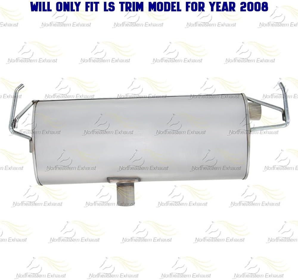 Northeastern Exhaust Stainless Steel Intermediate Pipe, Muffler and Tail Pipe Exhaust System Kit Fits 2008–2010 Chevrolet Malibu 3.5L – Direct Fit