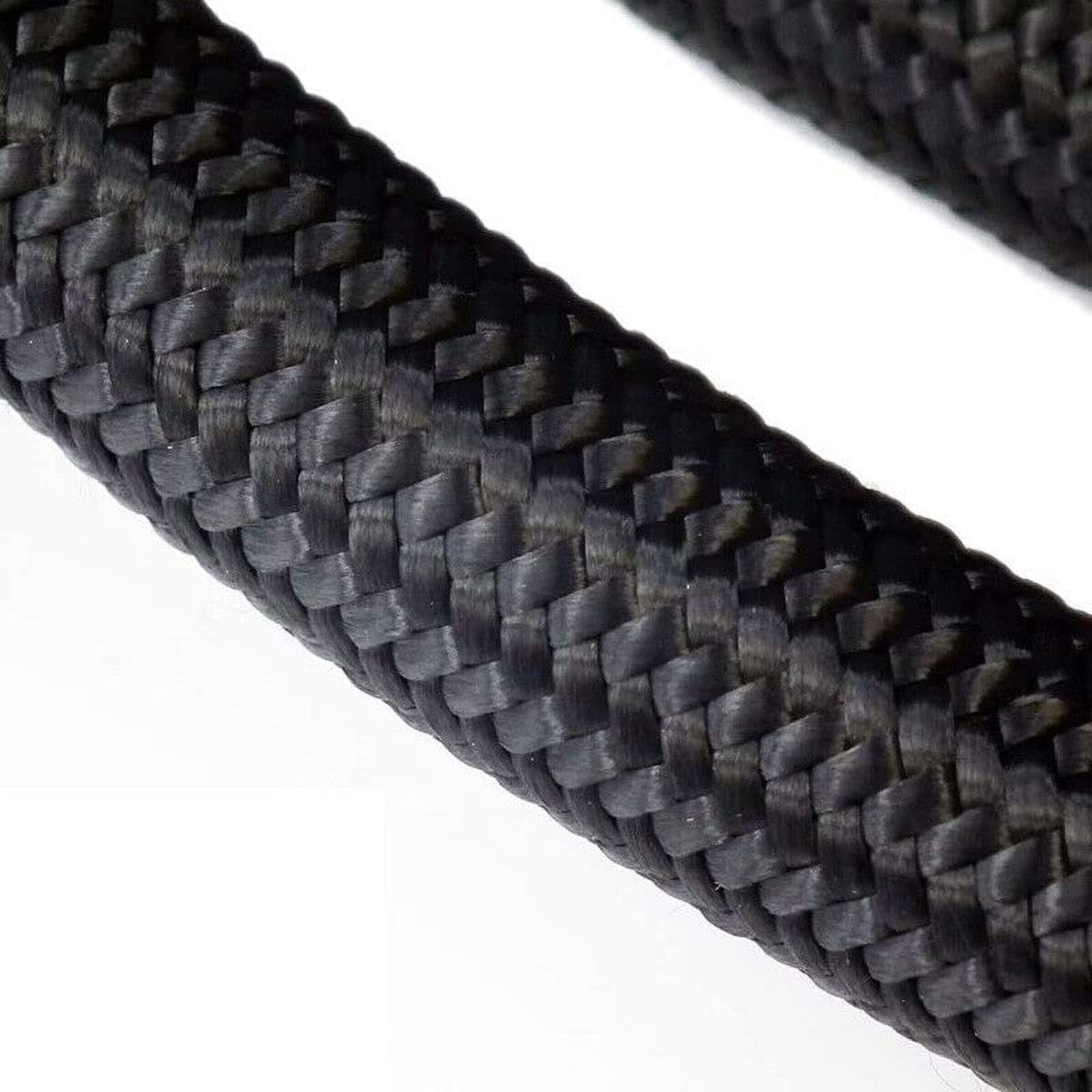 Confote 20 Feet Black AN6 Nylon & Stainless Steel Braided Fuel Oil Gas Line Hose -6AN