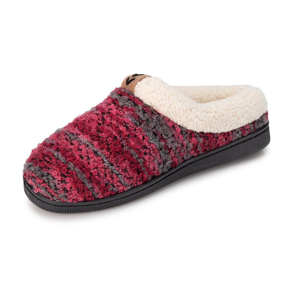 Pupeez Girls Knitted Slippers; A Cozy Warm Fleece Lined Sweater Style Kids House Shoe