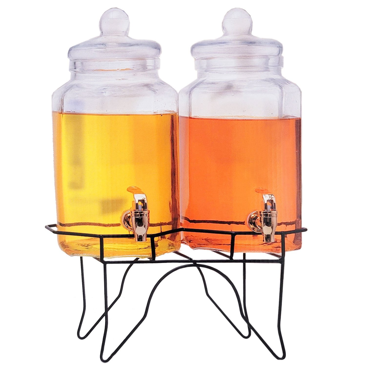 Set of Two Drinks Dispensers with Stand