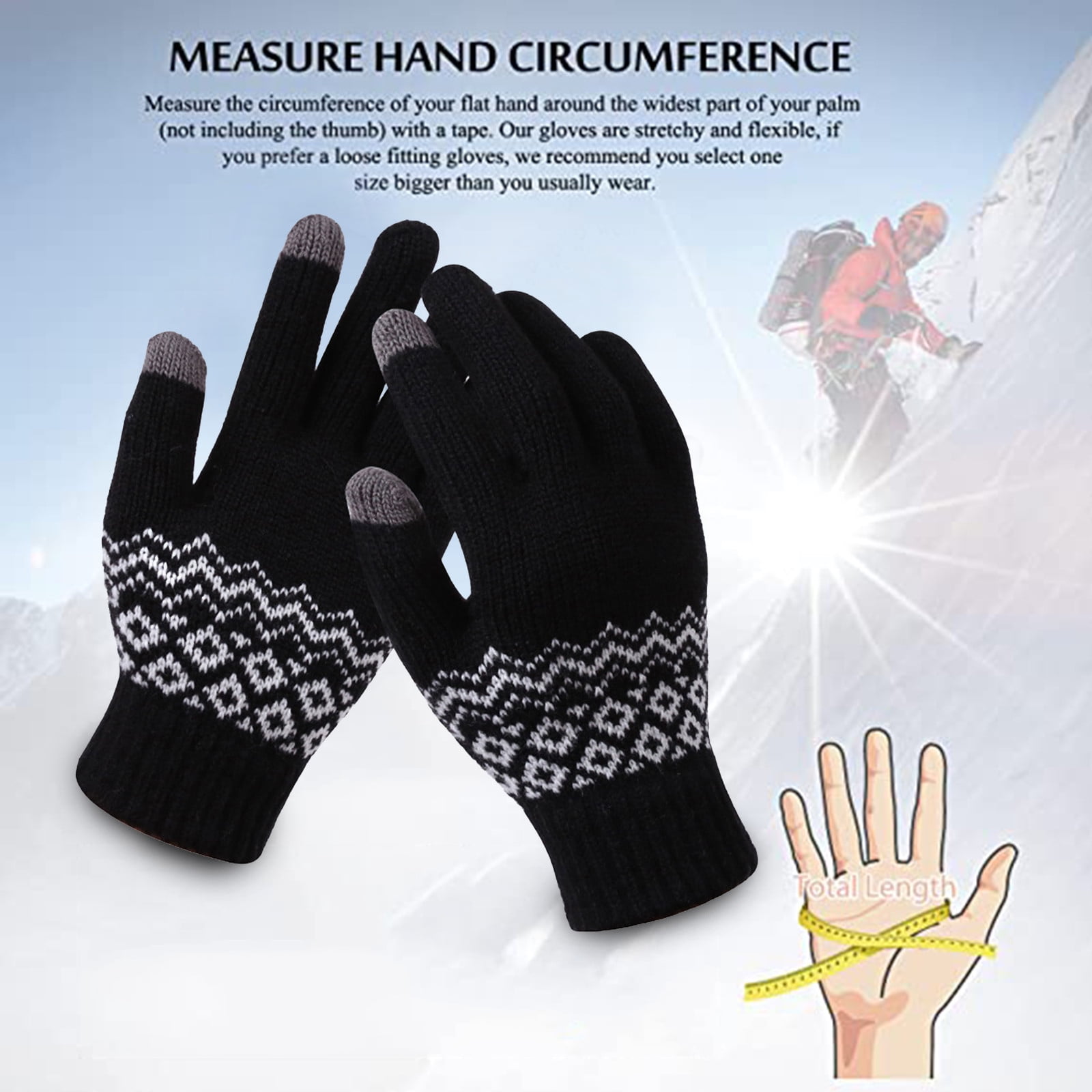Entyinea Fingerless Gloves for Women Warm Strecty Knit Gloves for