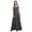 Black, variant on Tie-Dye Women Round Neck Printed Evening Party Dress Sleeveless Gown-X-Small