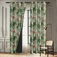 thumbnail image 6 of Vargottam Printed Blackout Curtains - Green Asian Design, Set of 2 Panels, 42 x 96 Inches - Room Darkening, Thermal Insulated Window/Door Drapes with Grommets, 6 of 9