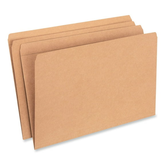 Universal UNV16140 Reinforced Kraft Straight Top Tab File Folders - Legal Size, Brown (100/Box)
