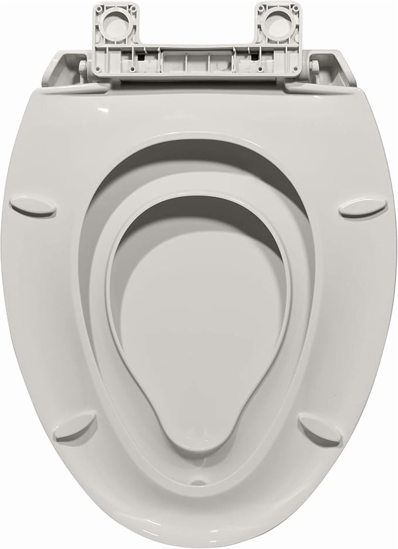 GOGRANT Beige Oval Plastic 19" Toilet Seat