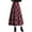 Red, variant on KHONTS Women's Plaid Wool Skirts Elastic Waist A-Line Pleated Tartan Long Skirts Red XL