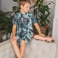 thumbnail image 4 of Fotbe Butterflies Skull Bows Pijama Estampada de 2 Piezas para Niños – Ropa de Dormir de Manga Corta Cómoda para Niños y Niñas, Camiseta y Shorts de Algodón-4X-Large, 4 of 6